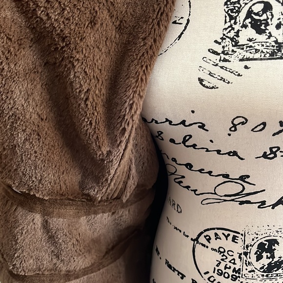 COLDWATER CREEK Faux Suede Faux Fur Lining Coat Jacket - Picture 8 of 8